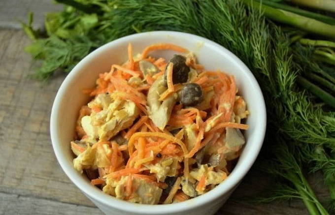 15 самых простых и вкусных рецептов салата с шампиньонами