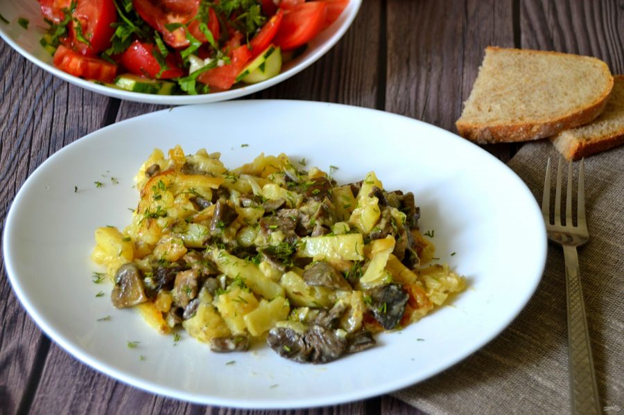 Запеченные сырные грибы с картофелем - пошаговый рецепт с фото на Повар.ру
