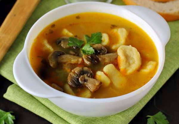 Замороженный грибной суп с картофелем. Рецепт