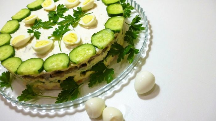 20 очень вкусных салатов с мясом и грибами рецепт
