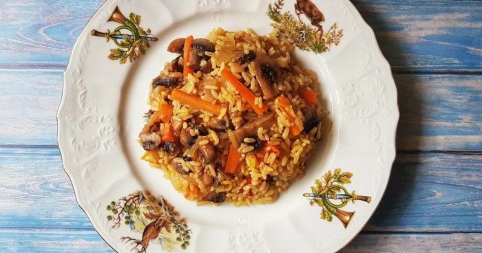 17 простых и вкусных рецептов плова с грибами шампиньонами
