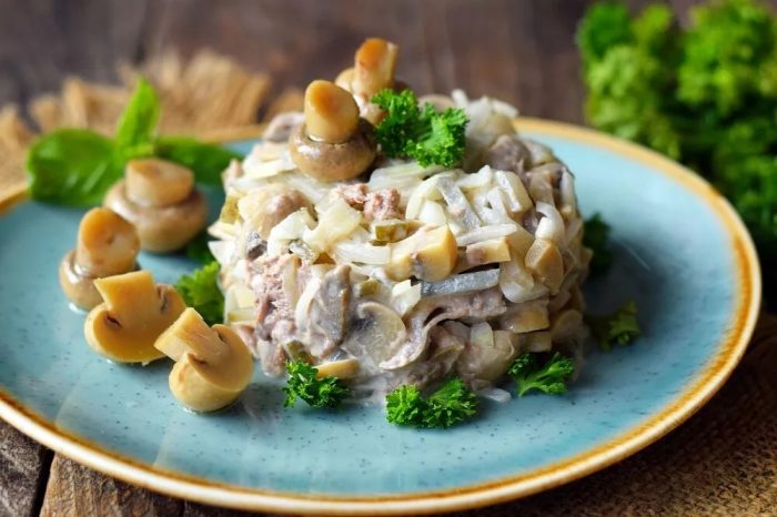 15 самых простых и вкусных рецептов салата с шампиньонами