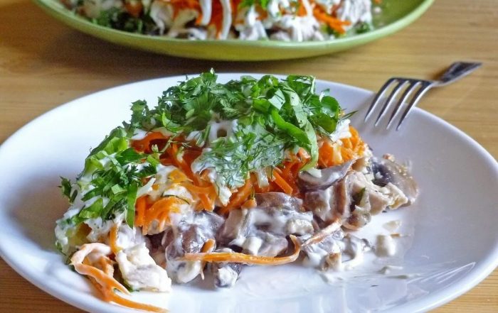 15 самых простых и вкусных рецептов салата с шампиньонами