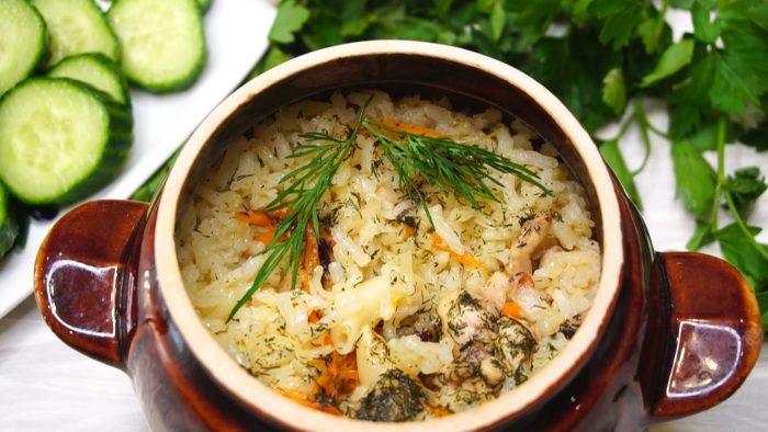Как вкусно приготовить шампиньоны с рисом