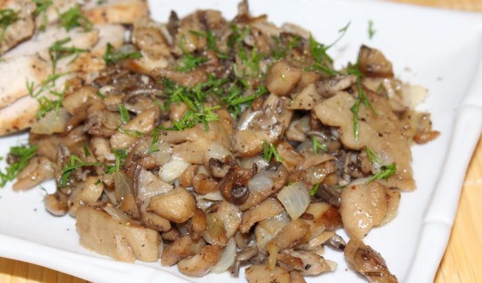 Блюда из курицы с вешенками