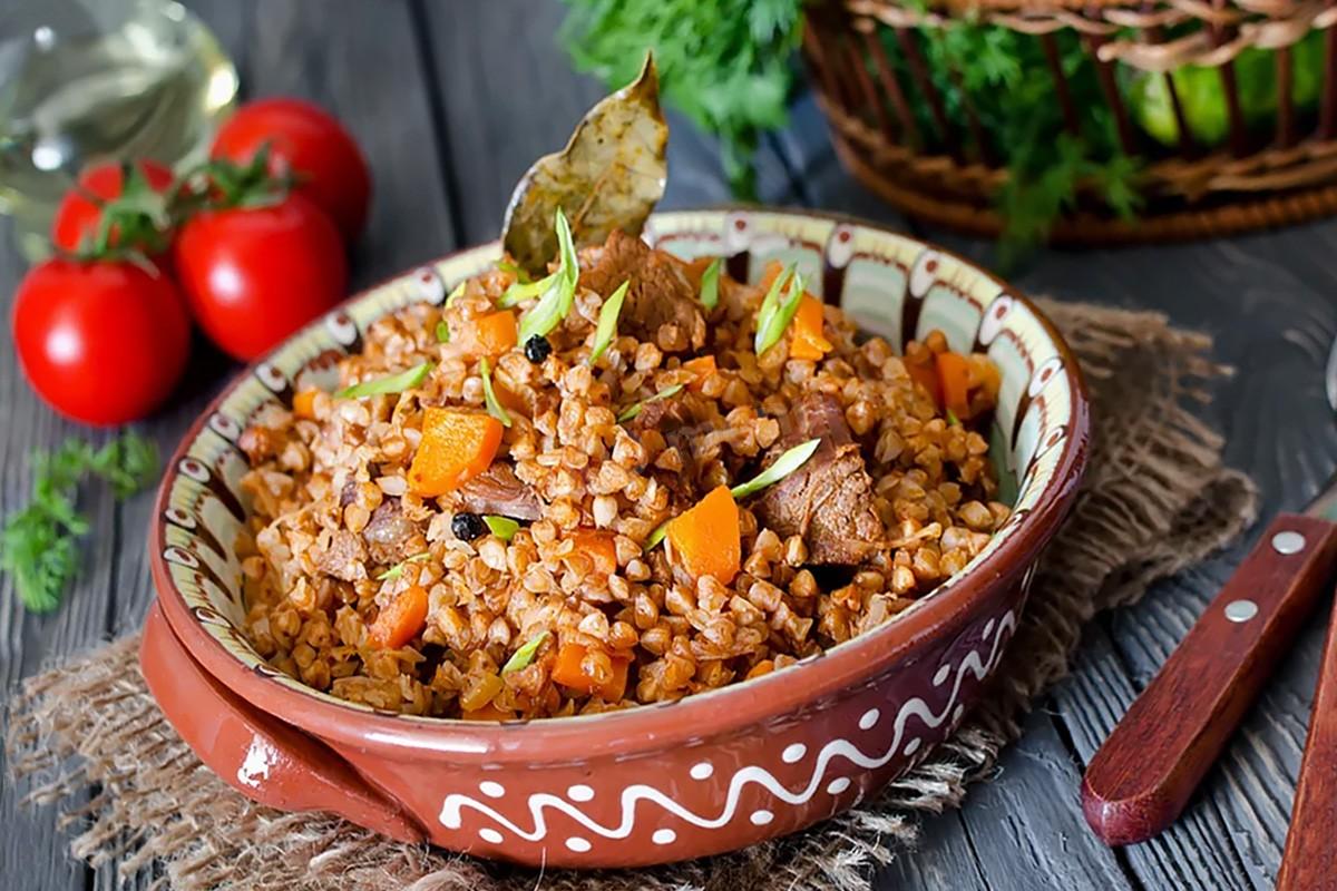Гречневая крупа с мясом и овощами рецепт с фото - 1000.menu