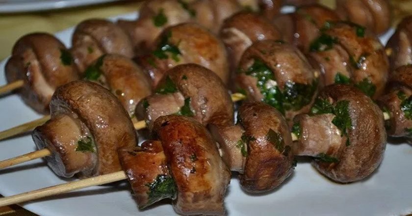 Шашлык с грибами - По вкусу