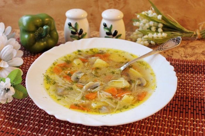 Как приготовить вкусный суп с грибами