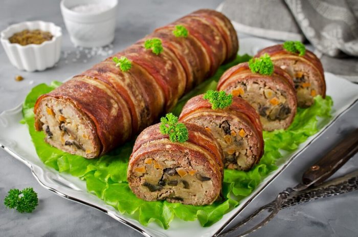 Готовим самые вкусные рулетики с начинкой из грибов