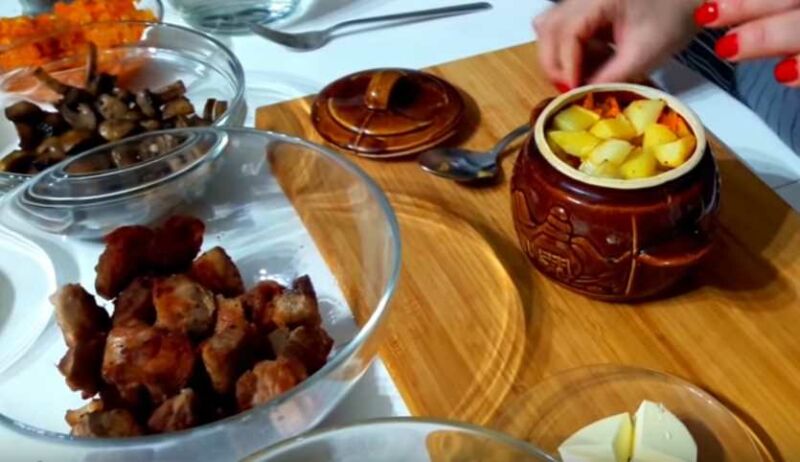наполнить горшки