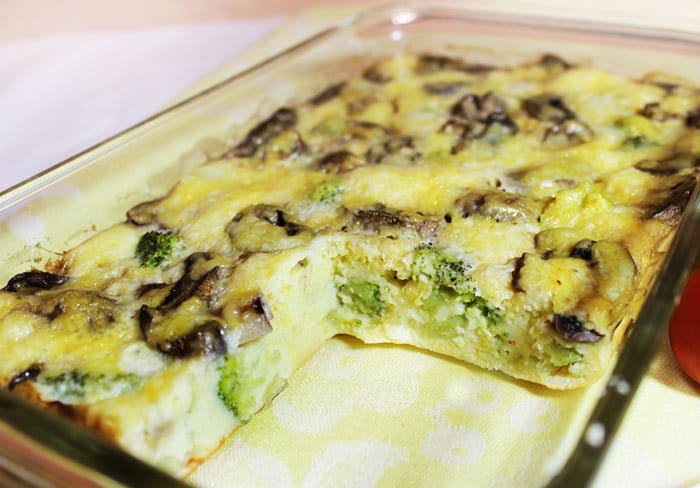 Запеканка из брокколи с грибами и сыром пошаговый рецепт с фото