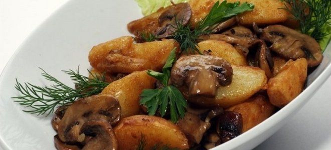 Запеченный картофель с грибами в мультиварке-скороварке