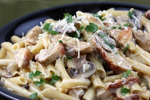 Паста с грибами и курицей, рецепт с фотографиями - Vkuso.ru