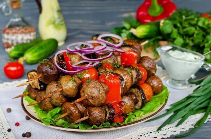 Грибы шампиньоны на мангале круче шашлыка