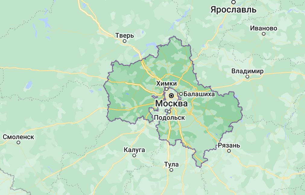 Карта Московской области