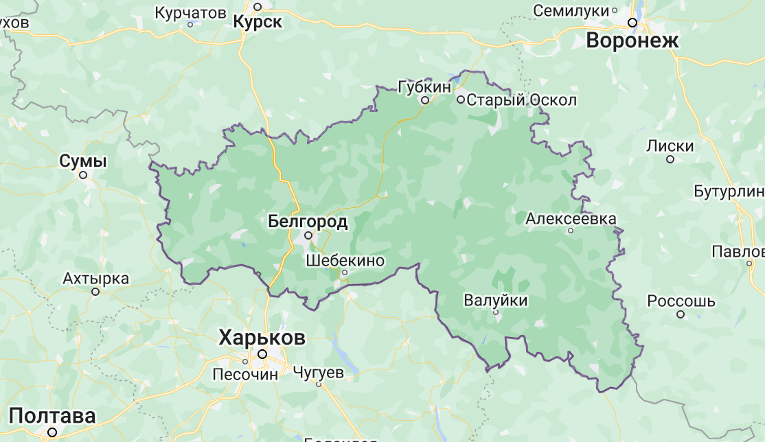 Карта Белгородской области