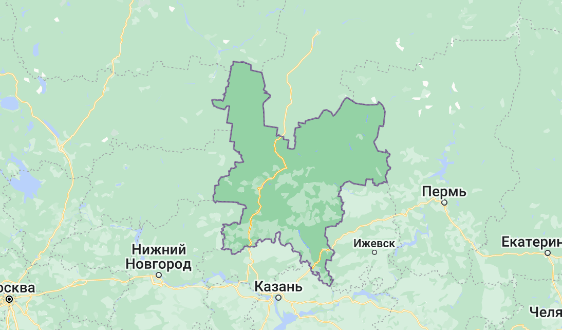Карта Кировской области