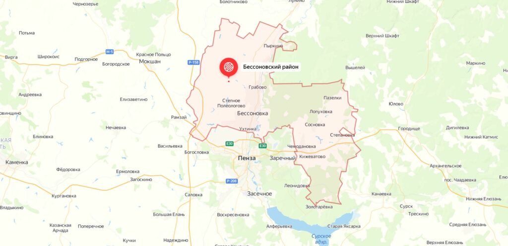 Грибная карта Пензенской области