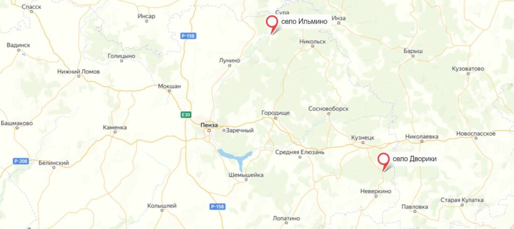 Грибная карта Пензенской области